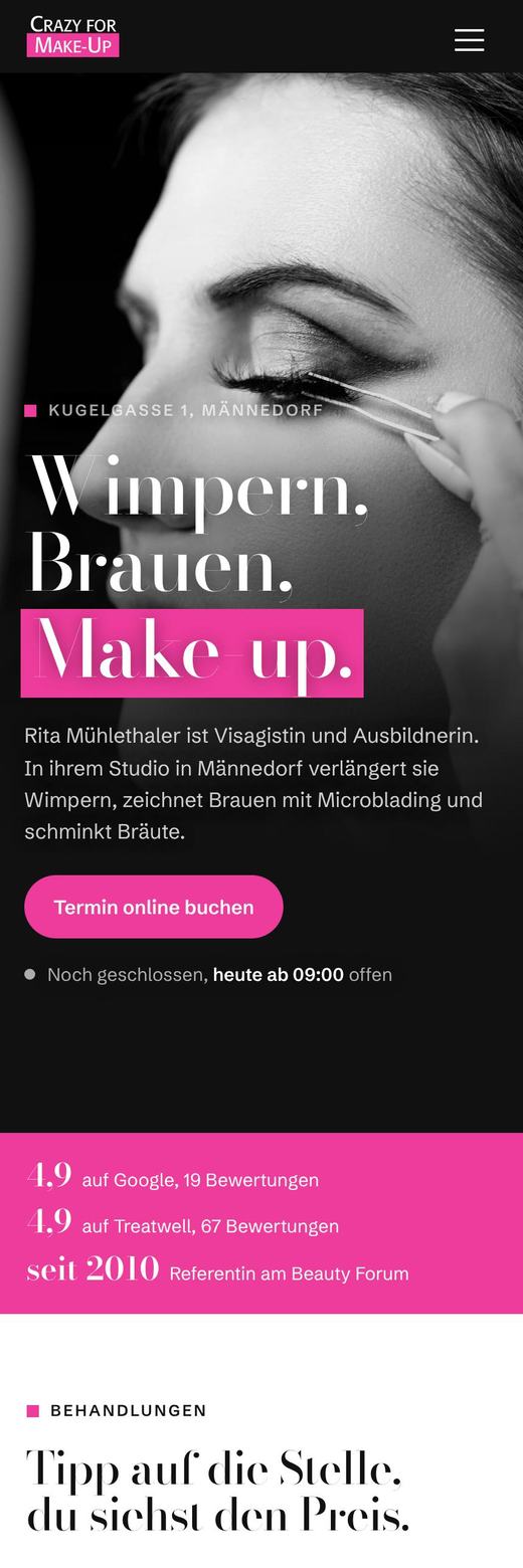 Crazy for Make-Up, Handy-Ansicht