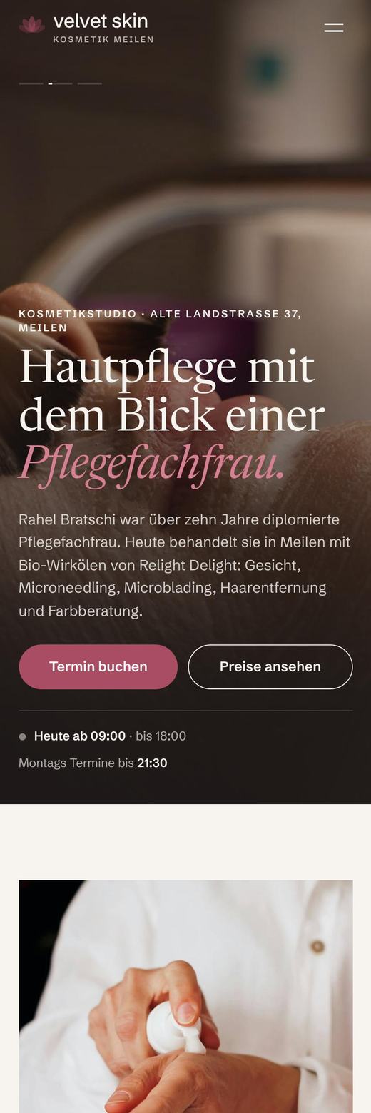 Velvet Skin, Handy-Ansicht
